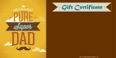 <strong>Gift Certificate</strong> Templates: February 2014 Father�s day gift certificate template
