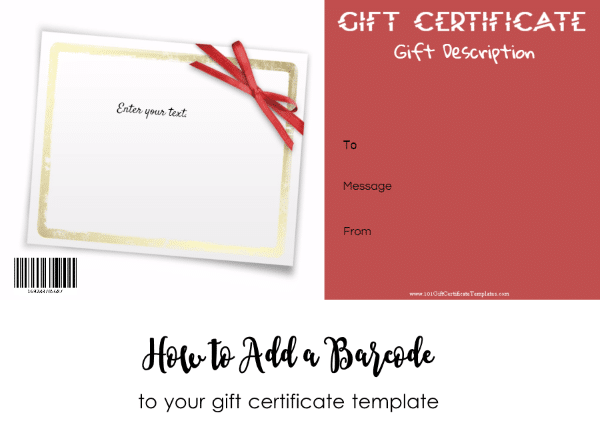 How to add a barcode to your gift certificate template