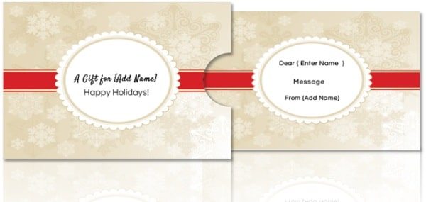 Free Christmas gift card holder template