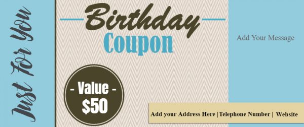 Free printable birthday coupon