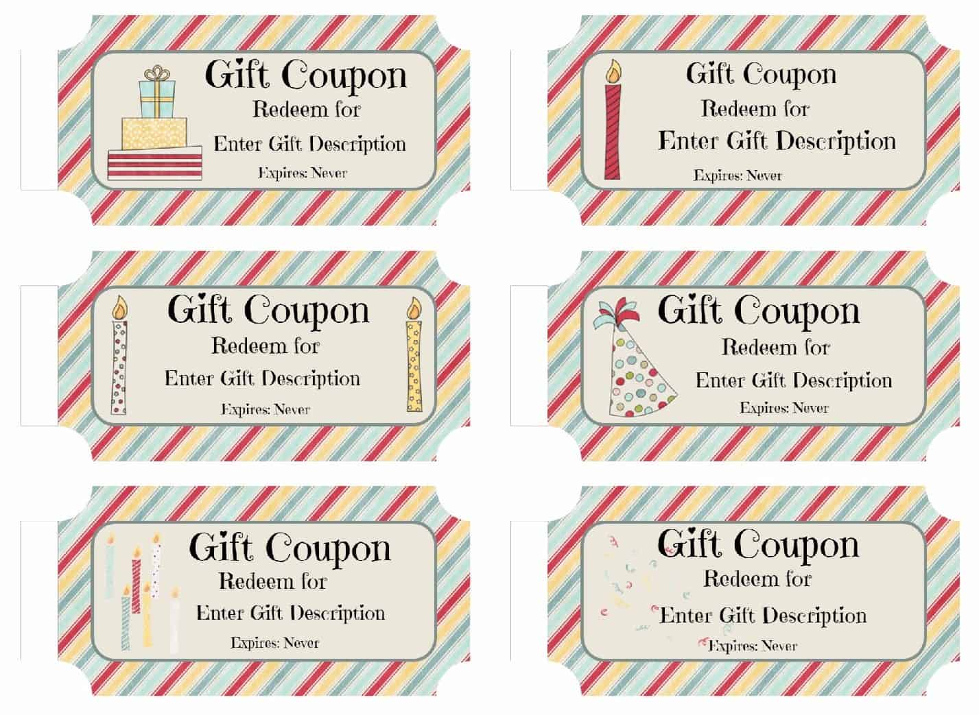 Free Custom Birthday Coupons - Customize Online & Print at Home