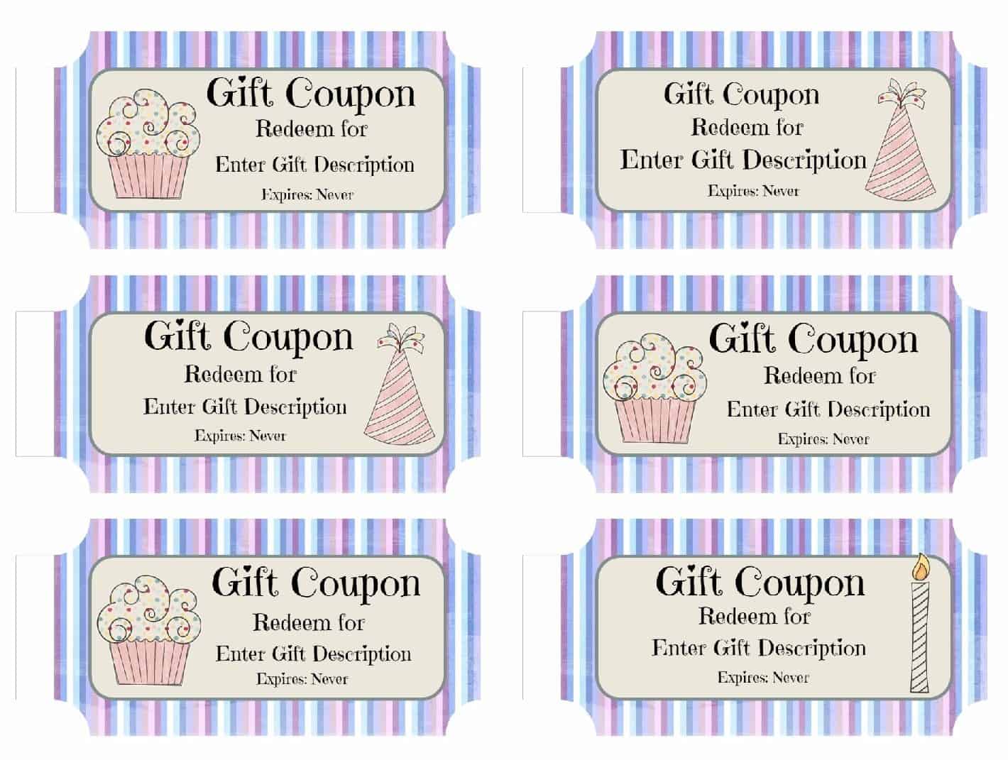 Free Custom Birthday Coupons - Customize Online & Print at Home