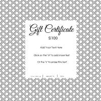 Template for gift certificate