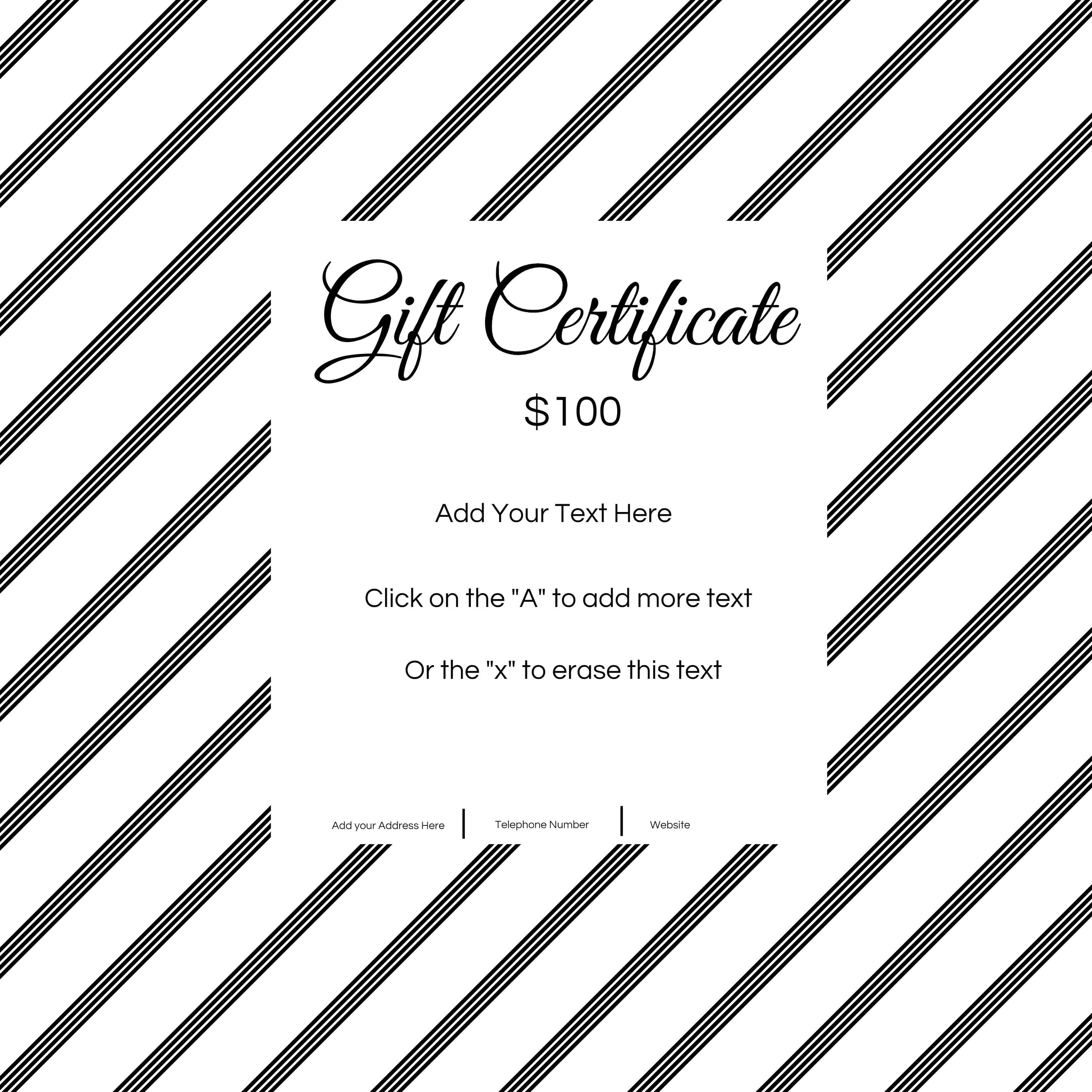 blank gift certificate template