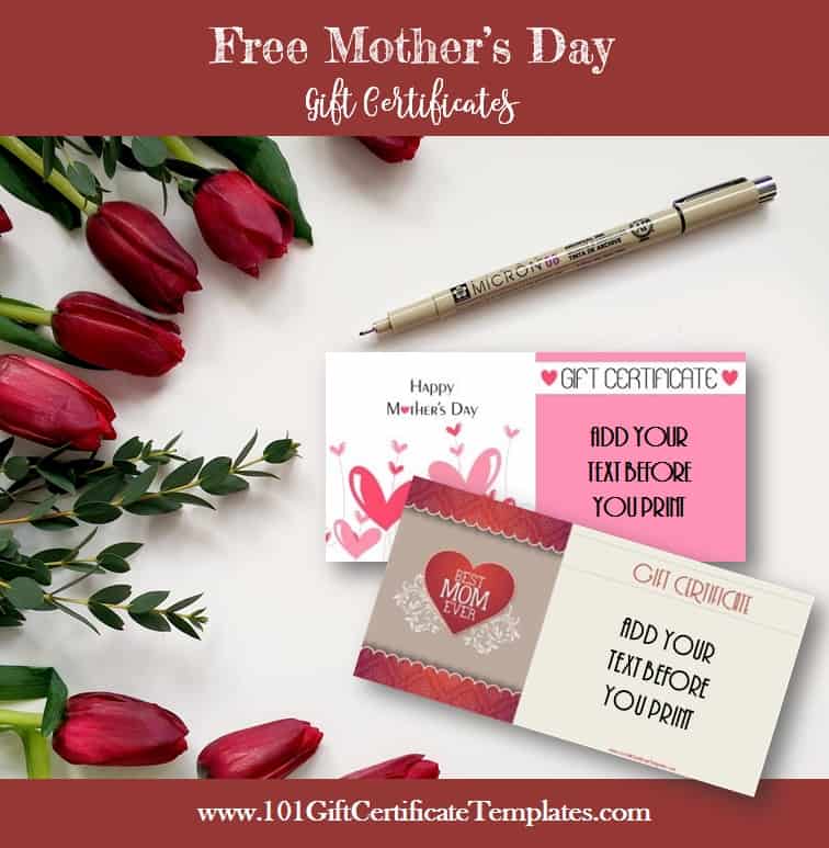 mothers-day gift certificate templates