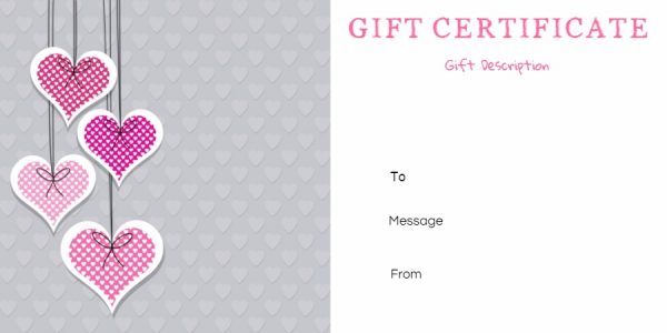 gift voucher with hearts