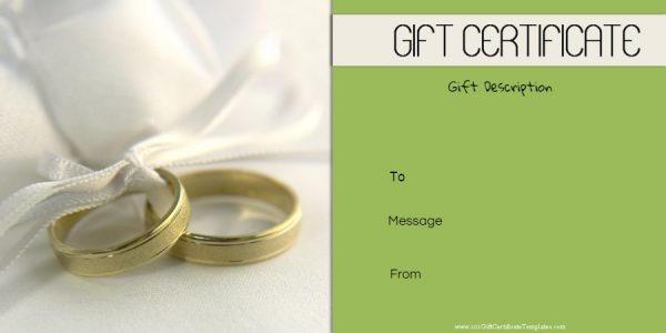 Anniversary gift card with a picture of two rings