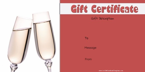 Anniversary gift certificate voucher