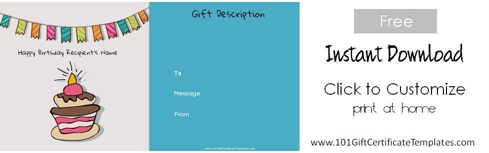 birthday gift certificate