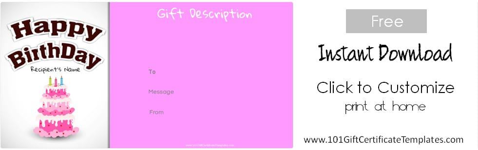 free birthday gift certificate template