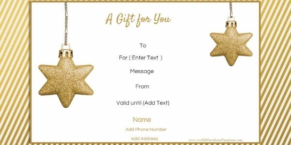 Christmas gift certificate