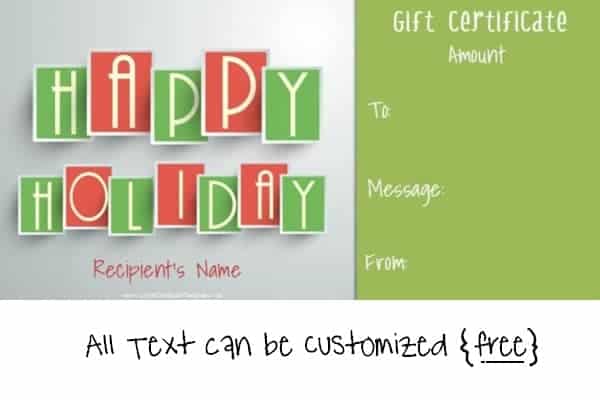 Free Editable Christmas Gift Certificate Template 23 Designs