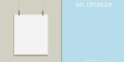 Free printable gift certificate template