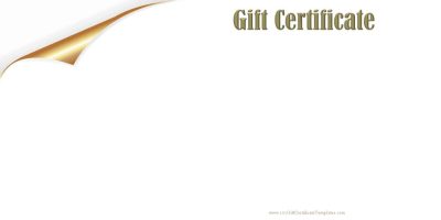blank gift certificate with white background