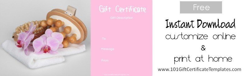 spa gift certificates