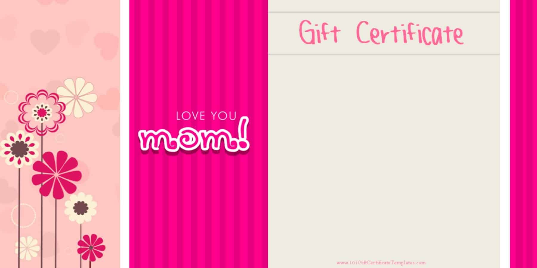 Mother's Day Gift Certificate Templates