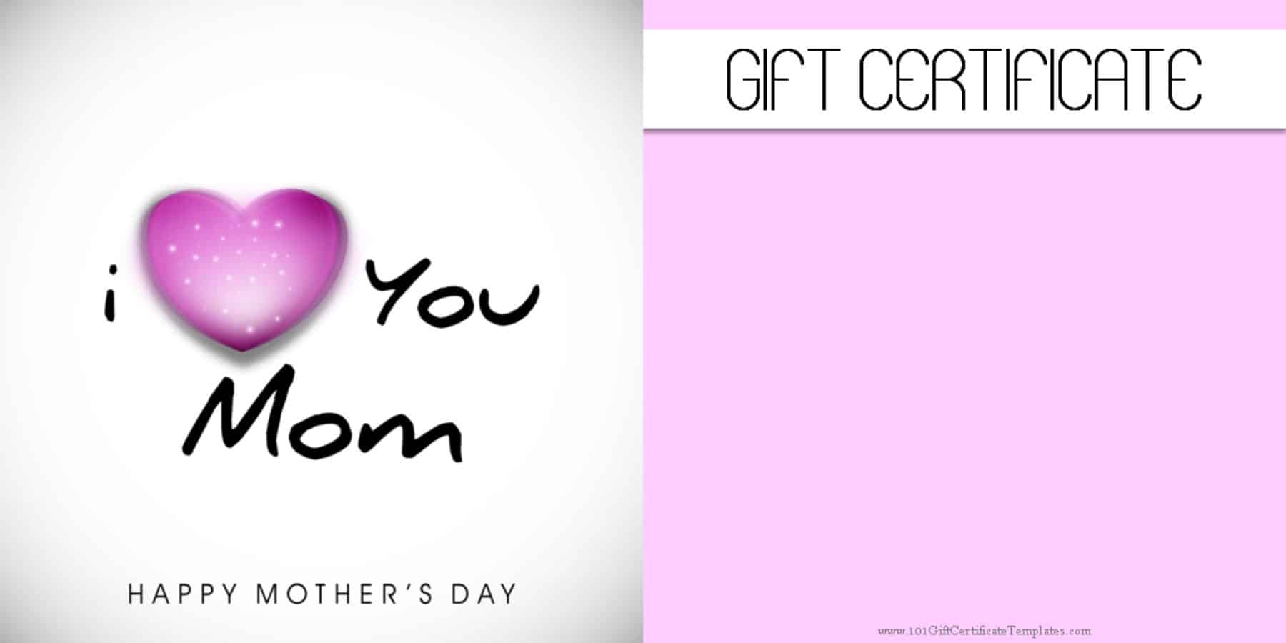 Mother s Day Gift Certificate Templates