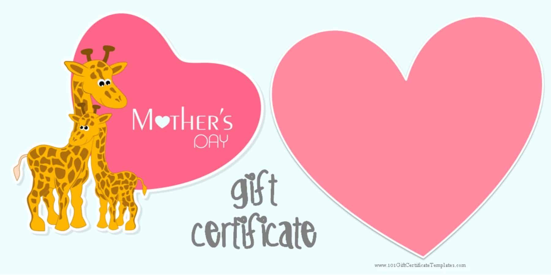 Mother s Day Gift Certificate Templates