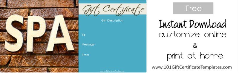 spa gift certificate