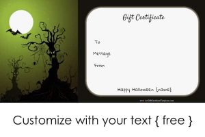 Halloween Gift Certificates | Halloween Gift Cards