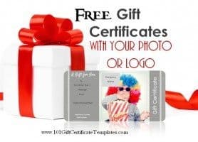 gift certificate template