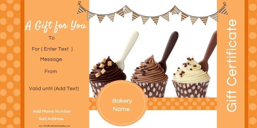 Free Printable Bakery Gift Certificates