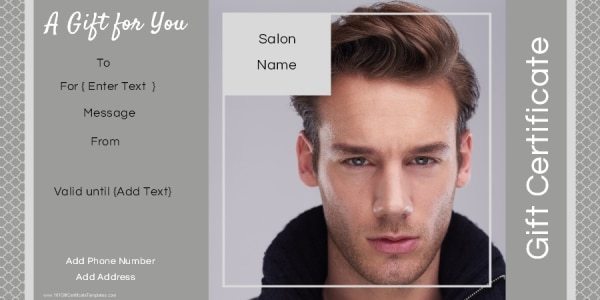 Gift Certificate Templates for a Hair Salon