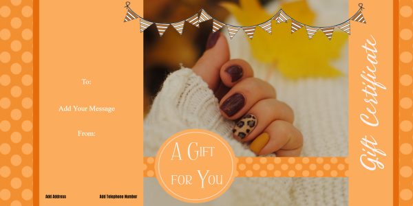 Nail salon gift certificate