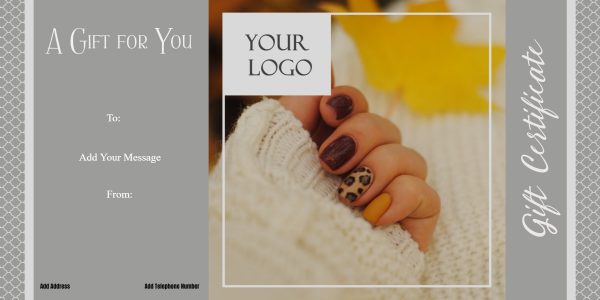 Nail salon gift certificate