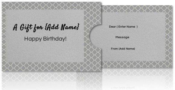 Free DIY Custom Gift Card Holders