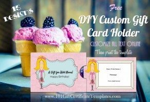 Free custom gift card holders