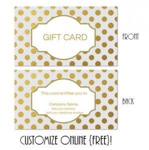 FREE Gift Card Template | Create Gift Cards Online