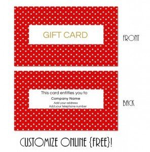 FREE Gift Card Template | Create Gift Cards Online
