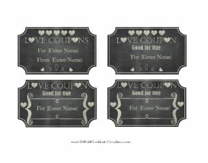 Free Editable Love Coupons for Him or Her