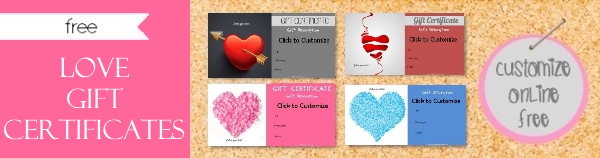 Love Gift Certificate Template