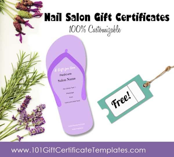 Nail Salon Gift Certificates Free Nail Salon Gift Certificates Customize Online