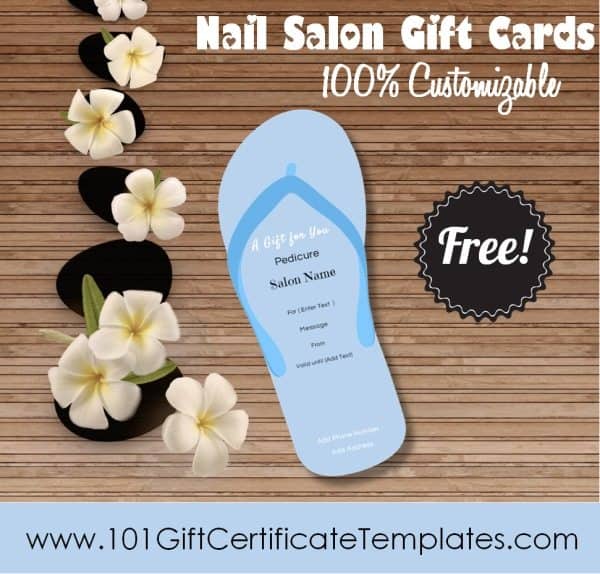 Nail Salon Gift Certificates Free Nail Salon Gift Certificates Customize Online