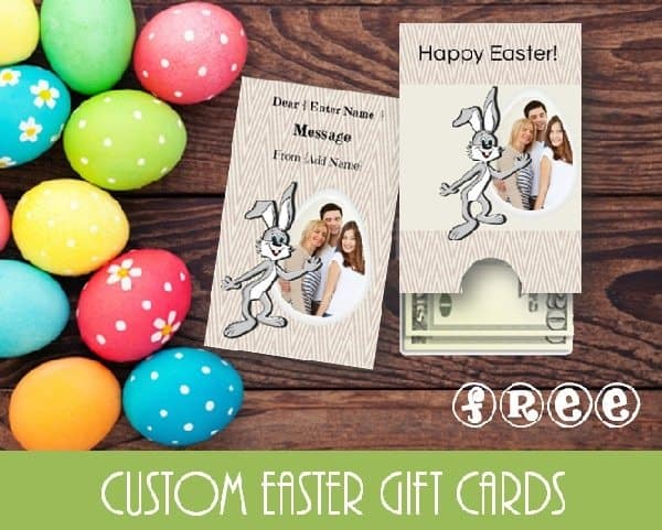 Easter gift card template