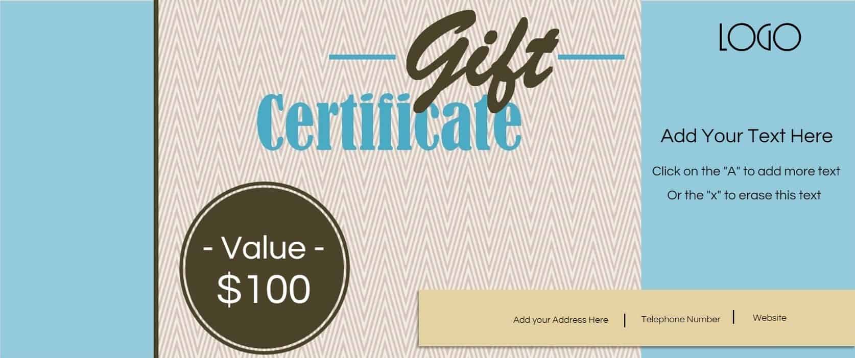 FREE Business Gift Certificate Template | Customize Online