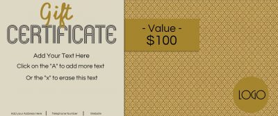 free printable gift certificate template