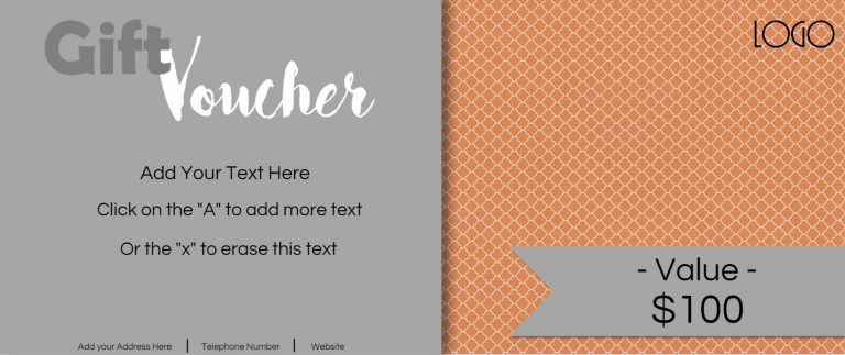 Free customizable gift voucher template | Instant download
