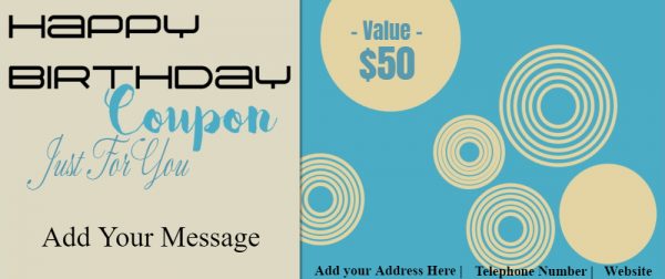 Make a birthday coupon