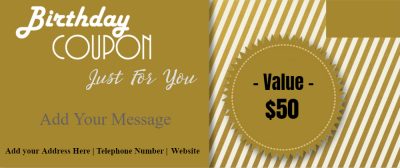 FREE Birthday Coupon Template - Customize Online &amp; Print
