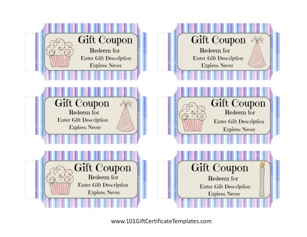 Birthday coupon book