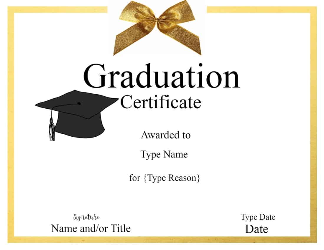 Graduation Certificate Template  Customize Online & Print