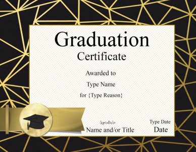 Graduation Gift Certificate Template - Free & Customizable