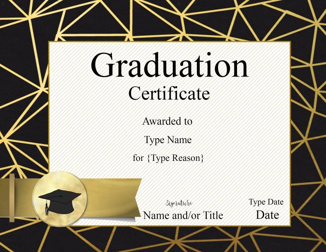Graduation Certificate Template Free Printable