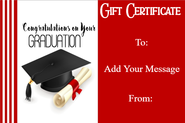 Graduation gift card