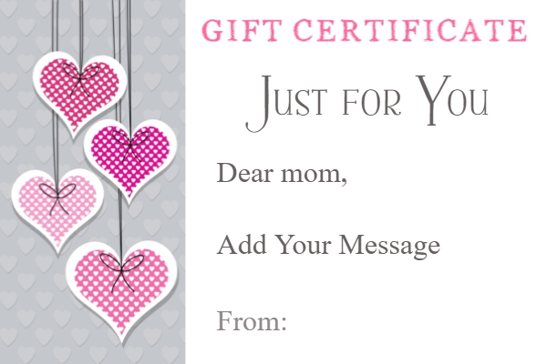 FREE Mother's Day Gift Certificate Templates | Customize Online