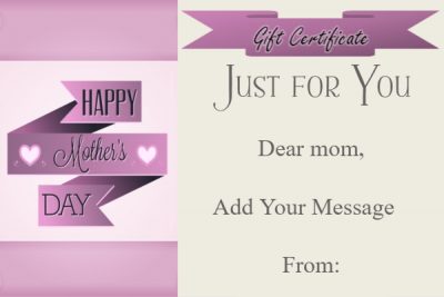 Print it today! One Spirit Artworx Gift Certificate MOTHER'S DAY